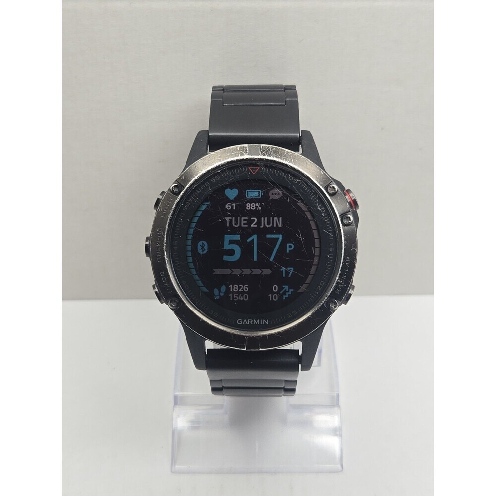 Garmin Fenix 5 47mm GPS Multisport Smartwatch Heart Rate 100M Black Watch Tested